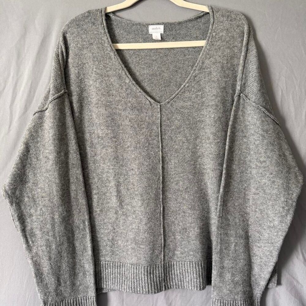 Auden Women's Grey Oversized Knit Sweater